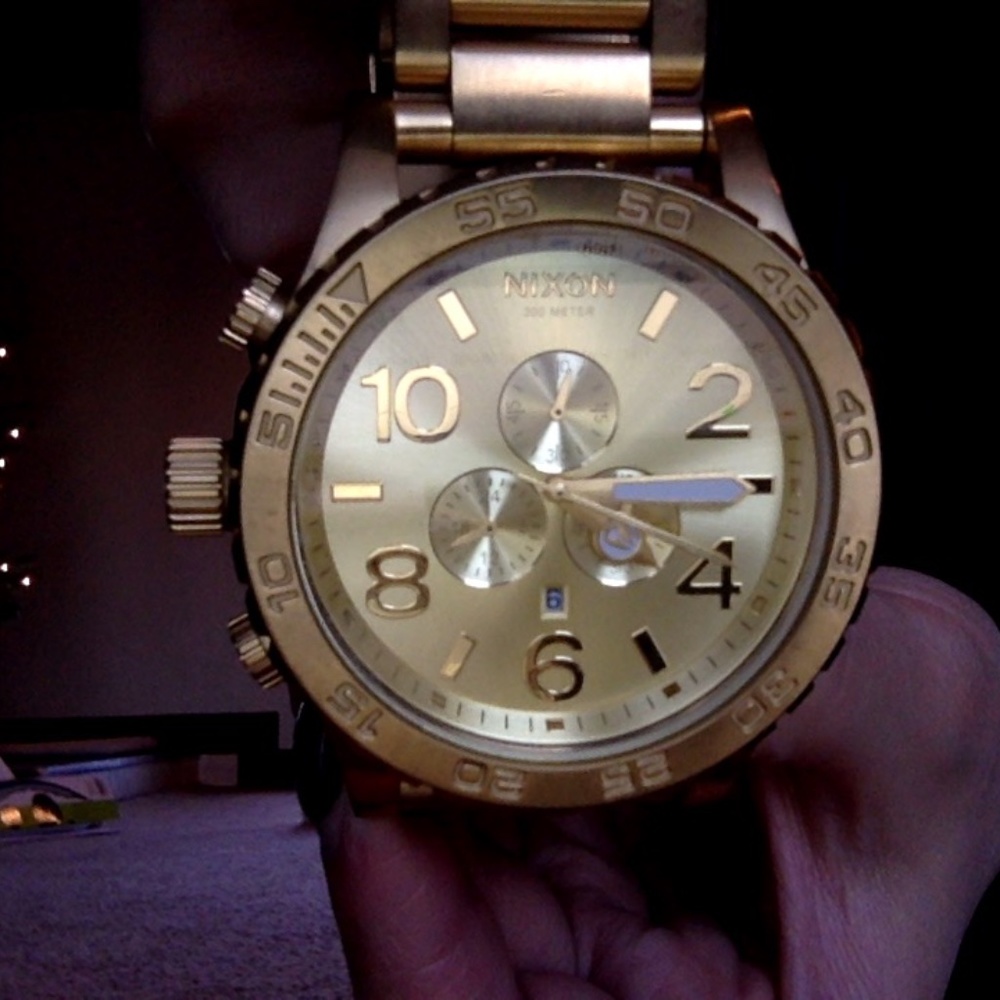 Nixon Watch Oversized Chrono 50 31 Gold